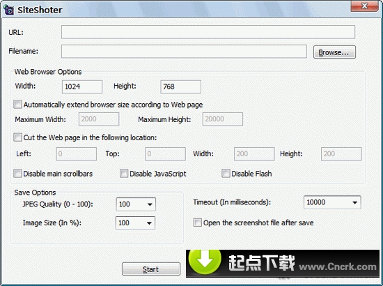 SiteShoter网页截图工具 V1.42 汉化绿色最新版图1