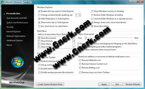 Ultimate Windows Tweaker V1.1 汉化绿色免费版图1
