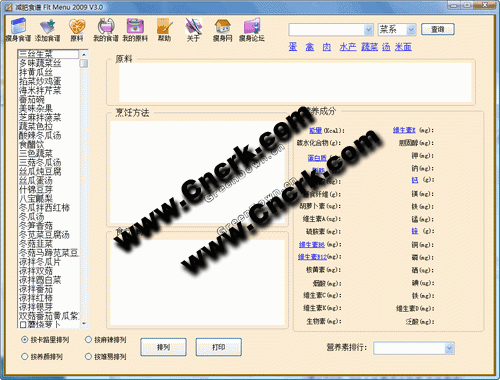 减肥食谱 2009 V3.0 简体中文绿色免费版图1