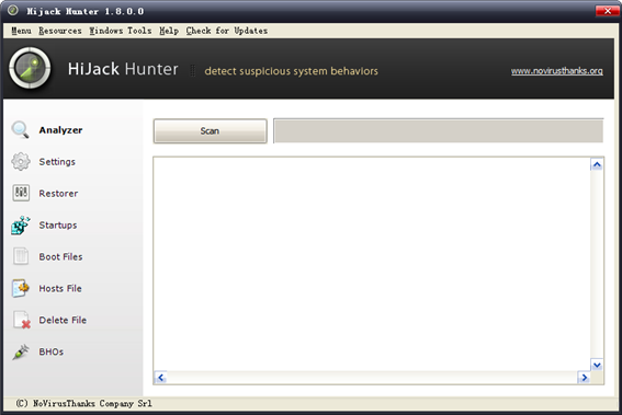 免费间谍软件删除工具Hijack Hunter V1.8.4.1 英文绿色版图1