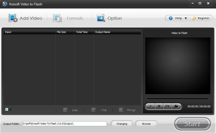 视频转FLV和SWF Flash 电影程序(Kvisoft Video To Flash) v2.0 绿色免费版图1