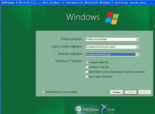 win7体验win8主题(Windows 8 UX Pack) v9.1 官方安装版图1
