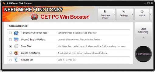 Soft4Boost Disk Cleaner(系统垃圾清理软件) v7.7.1.345 官方免费版图1