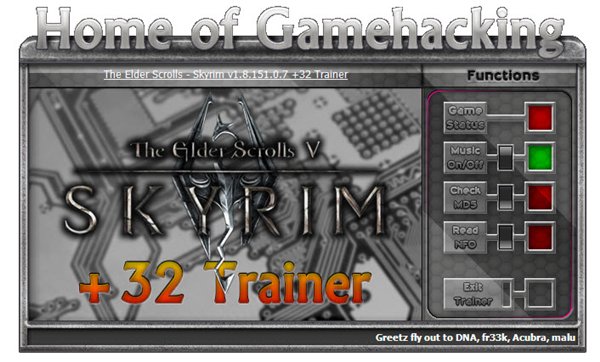 上古卷轴5 1.8.151.0.7三十二项修改器 绿色版图1