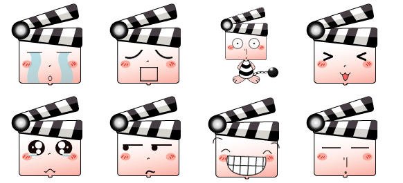 场记仔搞怪QQ表情包 绿色版图1