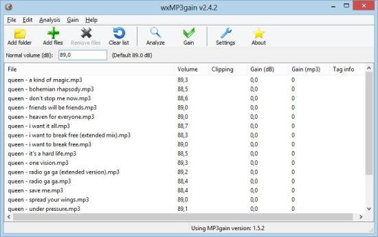 MP3音量自动平均化 wxMP3gain 2.4.3 免费版图1