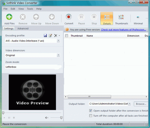 万能视频格式转换器（Sothink Video Converter） V3.6 免费版图1