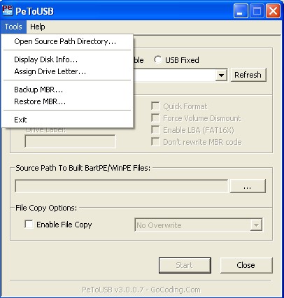 PEtoUSB(u盘启动制作工具)v3.0.7 汉化版图1