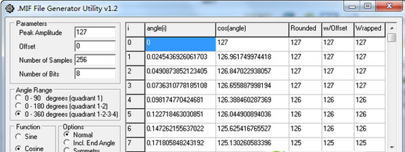 MIF文件生成(.MIF File Generator Utility) V1.2 绿色版图1