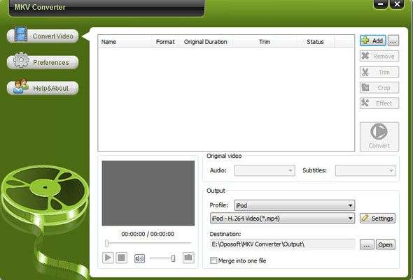 Oposoft MKV Converter V7.6 官方特别版图1